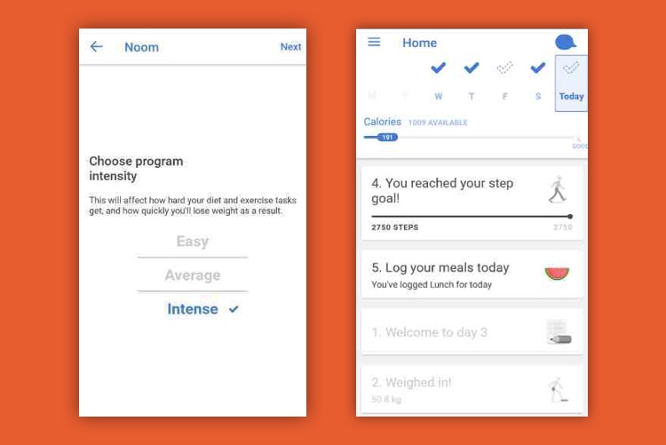 noom app Signup Process